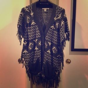 Hunter green poncho